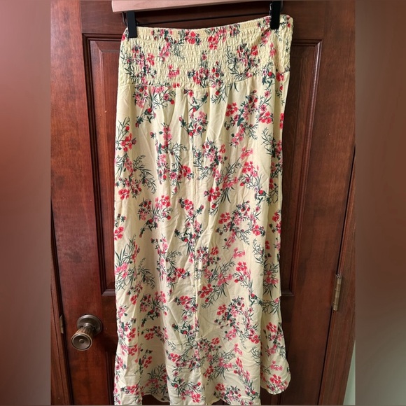 💜 NO BOUNDARIES VTG Cute High low Yellow floral Maxi skirt. Size XXL Juniors - Picture 5 of 7
